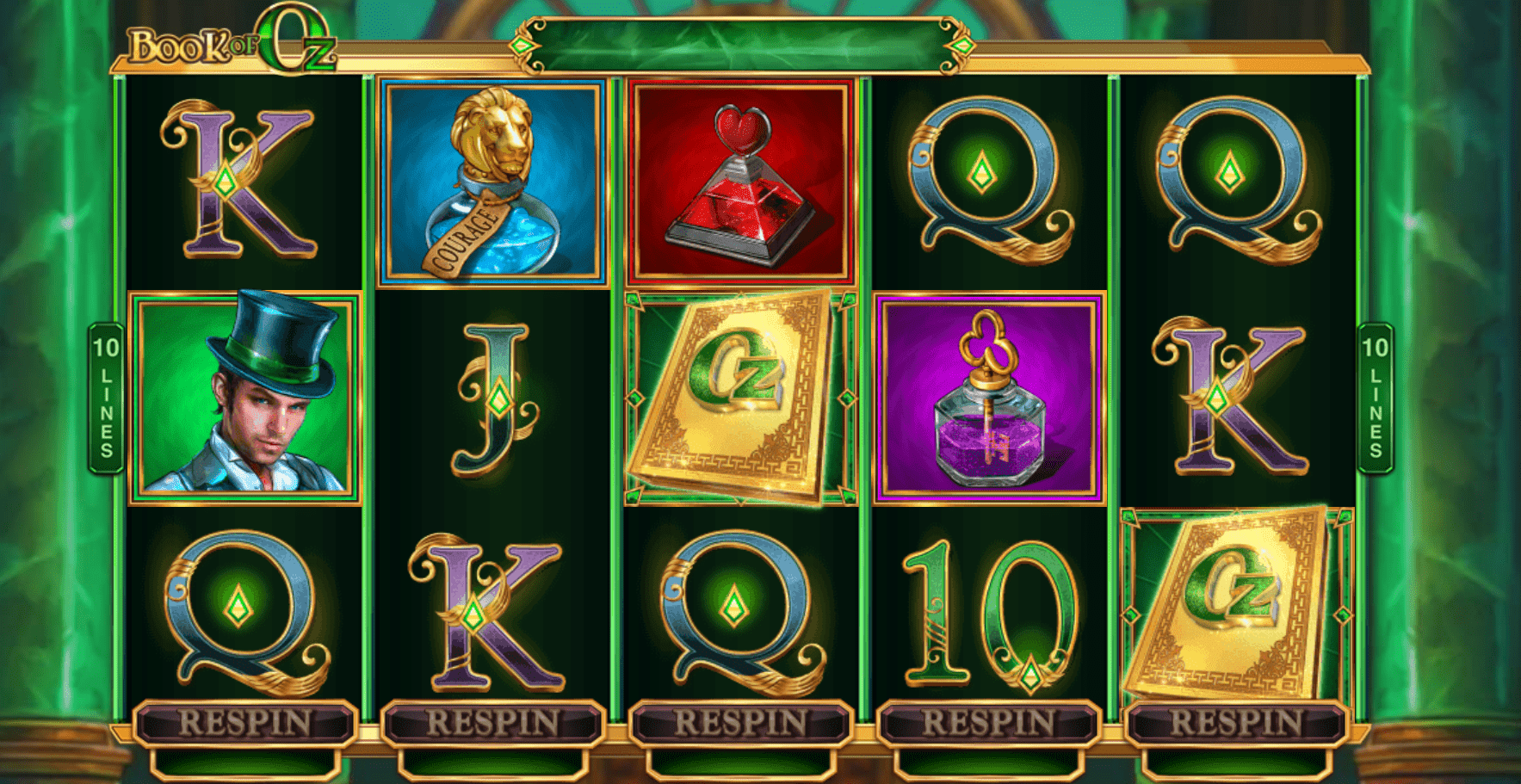 Book of Oz play slot from Microgaming